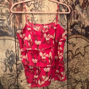 Oasis UK magnolia cami top! Pink white